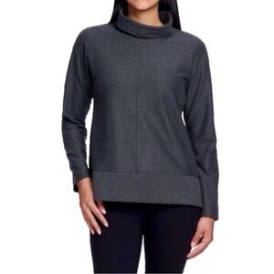 Avalanche Charcoal Cowl Neck Pullover Soft and Flattering